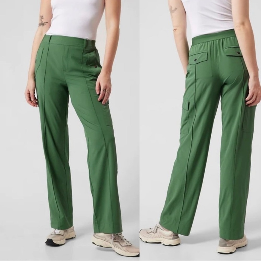 Athleta Vienna Cargo Pants Vineyard Green Size 6